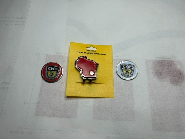 State of Wisconsin CMC Cap Clip and Golf Ball Markers