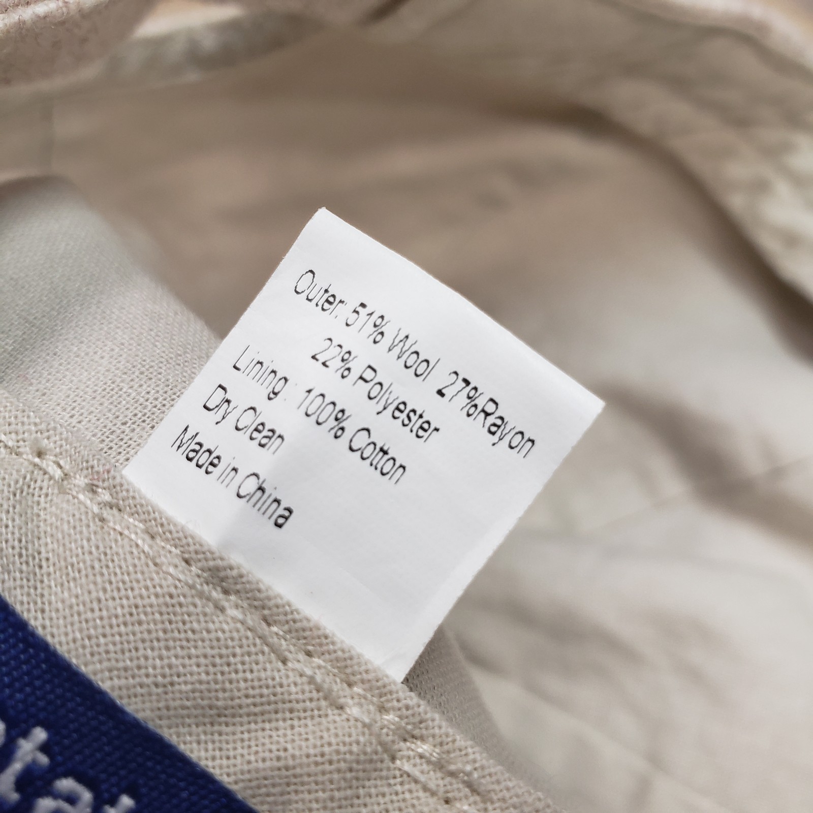 Hatattack Hat Cap Strap Back Beige Wool Blend Cas… - image 7