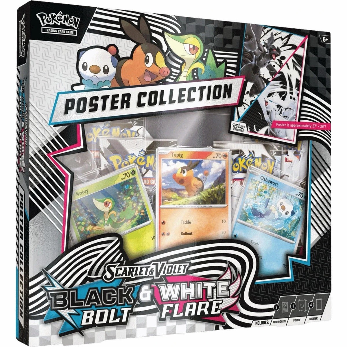 Pokemon Black Bolt And White Flare Unova Poster Collection 6 Box