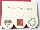 Christmas Card Papyrus Ornament Gift Present Wreath Merry Christmas Warm Wishes
