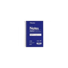 Blueline Steno Pad/Note Pad, Spiral Binding with Flexible Blue Cover, 9 x 6 x...