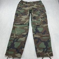 Vintage Army Pants Mens 34x31 Woodland BDU Tactical Drawstring Combat Camouflage