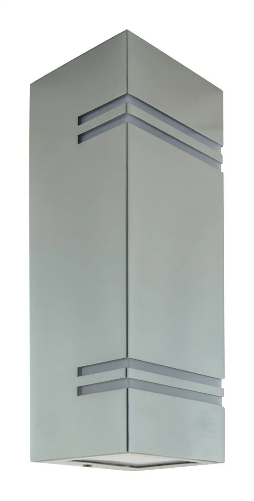 Outdoor Light Silver Keler Double Spot IP54 Stainless Steel Struhm 03018