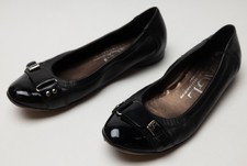 Womens AGL Attilio Giusti Leombruni Flats Black Leather Shoes EU 37.5 US 7.5