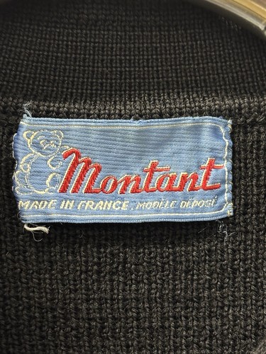 Maglione Montant France lana pesante con bottoni adulto taglia small nero vintage - Foto 10 di 10