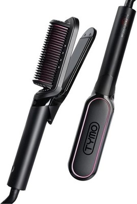 TYMO FLIPRO Flat Iron Hair Sraightener Brush 2 in 1, 200M Ions.