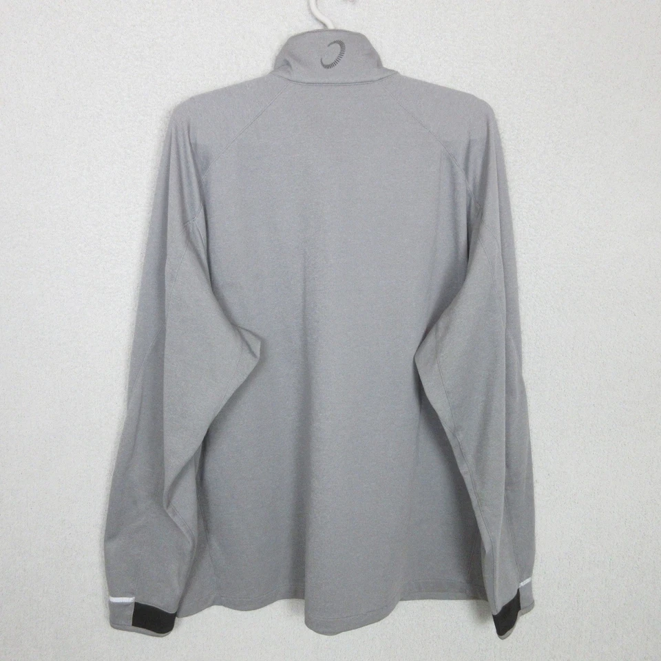 Camisa atlética de manga larga con cremallera gris 1/4 Zero Restriction para hombre XL Foto 4 de 4