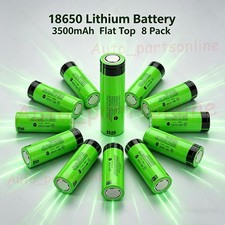 8 Pack 3.7V 18650 Rechargeable Flat top Batte...