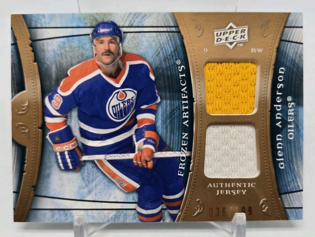 2009-10 Upper Deck Artifacts GLENN ANDERSON Frozen Artifacts Dual Jersey /199