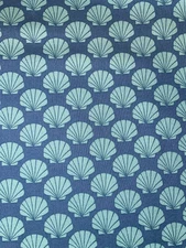 Odyssea  Blue Teal seashells by Moda fabrics 32183 32 ~By The Yard