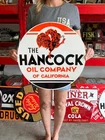 Vintage Style Metal Sign Hancock Gasoline NOT Porcelain 20x20 Made USA