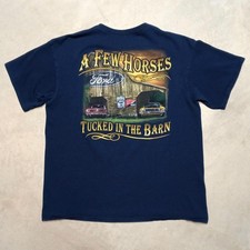 Ford Mustang 1965-1970 "A Few Horses Tucked In The Barn" Y2K  T-shirt Men LARGE