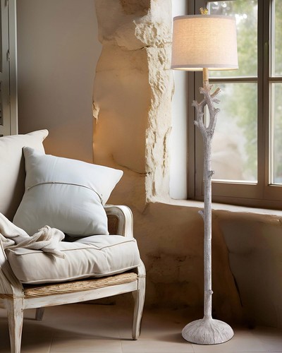 Retro Farmhouse Floor Lamp for Living Room Rustic Standing Lamps Tree Trunk D... - Picture 3 of 8