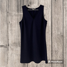 Gap Navy Blue With White Polka Dot Dress   Size M   EUC