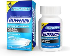 Bufferin Aspirin 325mg, Pain Reliever Fever Reducer, with 3 130 Count