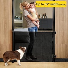 Retractable Baby Gate for Stairs   33  Height, Expands up to 55  Width   Safety