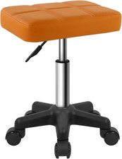 Rectangle Rolling Stool with Wheels Swivel Stool Chair for Salon Massage Home Ki