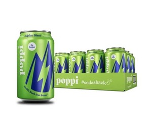 12 pack) Poppi Alpine Blast Prebiotic Soda, 12 oz, 12 Pack Cans