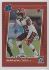 2021 Panini Donruss Optic Rated Rookie Red Prizm 21/99 Greg Newsome II #252 0tj4