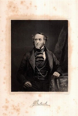 C1847 George Cavendish-Bentinck Politiker Grossbritannien Stahlstich-Porträt