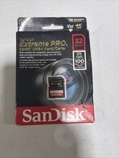 32GB Sandisk Extreme Pro SDHC Memory Card Class 10 UHS-I V30 SDSDXXO-032G-GN4IN