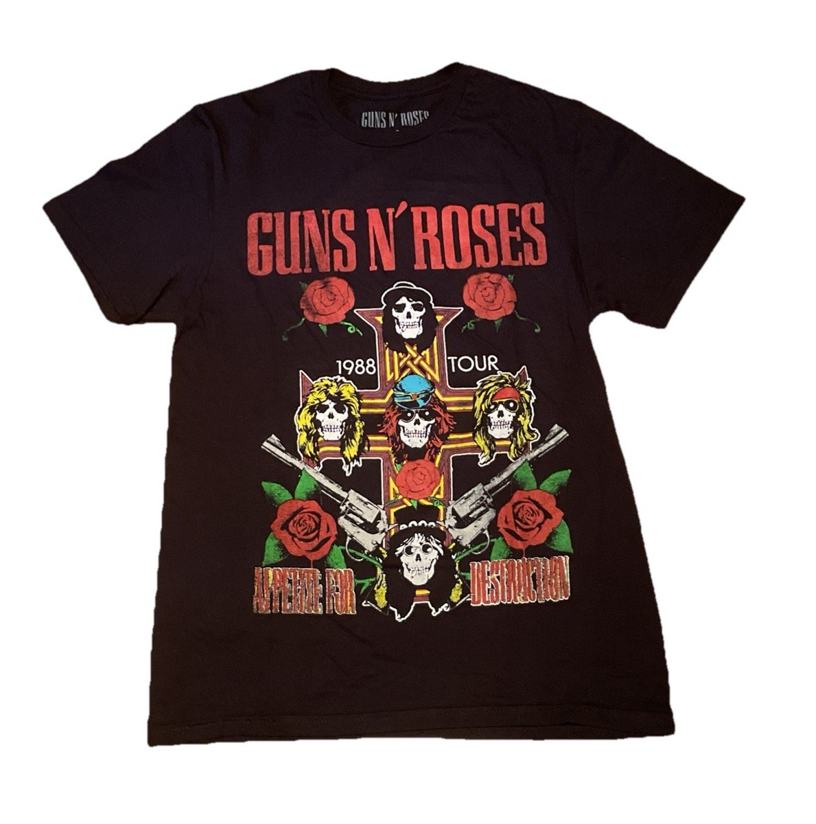 Guns N' Roses Tour 1988 Cotton T-Shirt. Licensed 2025 Gunoam