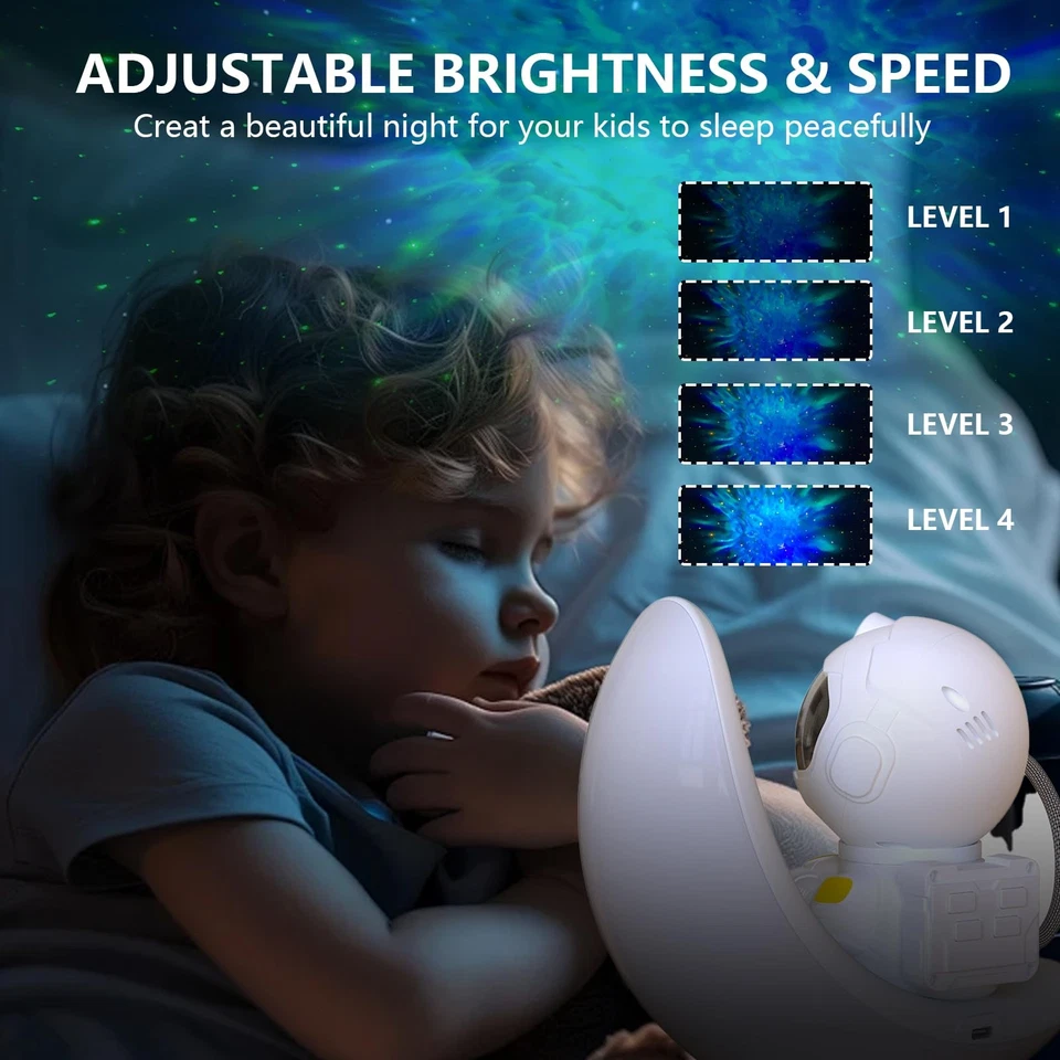 Astronaut Galaxy Projector, Star Projector Galaxy Light with Moon Lamp, 3 in ... Foto 4 de 4