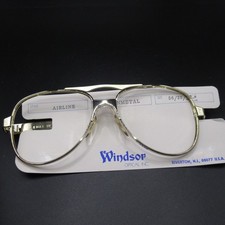 Vintage Windsor Optical Eagle Aviator Eyeglass Frames Gold Metal 56/20 Japan NOS