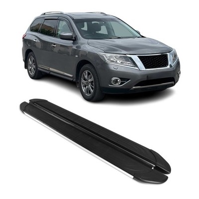 Side Step Running Boards Nerf Bars for Nissan Pathfinder 2013-2021 Black 2 Pcs