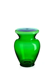 La Boheme By Kartell w/ Starck - Green Acrylic Stool Vase End Table 18" Height