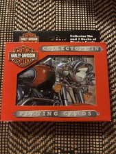 2003 Harley Davidson 2 Decks Playing Cards in a Collector Tin  New in Box
