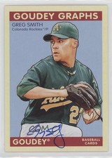 2009 Upper Deck Goudey Goudey Graphs Greg Smith #GG-SI Auto no9