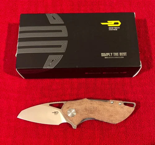 Bestech Knives Riverstone Folding Knife 2.5" 154CM Steel Blade Micarta - BL03E