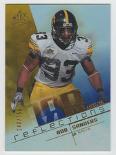 BOB SANDERS Iowa 2004 UD Reflections Rookie Card #180 SP RC /750 Colts QTY. rookie card picture