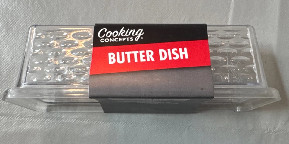 Plato de mantequilla de plástico texturizado Cooking Concepts Bx 3 Foto 4 de 4