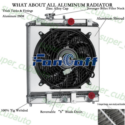 #ad 4 Row RadiatorShroud Fan For 1960 1965 Ford Falcon 1965 1966 Ford Mustang $259.00