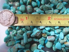 ONE [1]  14g. BAG OF  SMALL  KINGMAN  TURQUOI...