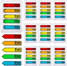 10 Pack 1000 Pieces Sign Here Date Tabs Sign Here Date Stickers Flags Please Mes