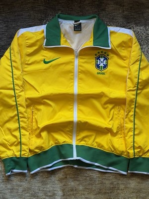 Nike Brazil 2010/11 Soccer Jacket Men s Size M Yellow/Green