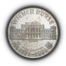 AUSTRIA. 1971, 25 Schilling, Silver - Wiener Börse Vienna Stock Exchange 1 Proof