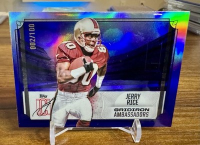 2024 Topps Signature Class - Gridiron Ambassadors Jerry Rice #GA-26 Purple /100