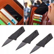 3X Folding CREDIT CARD-KNIFE Cards Wallet Folding Pocket Survival Micro Knives