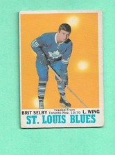 (1) BRIT SELBY 1970-71 O-PEE-CHEE  # 111 MAPLE LEAFS TRADE CREASED CARD (L9993)