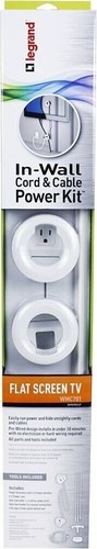 Legrand - Wiremold In-Wall Flachbildfernseher Strom & Kabel Verdeckte Tülle Kit - Bild 1 von 4