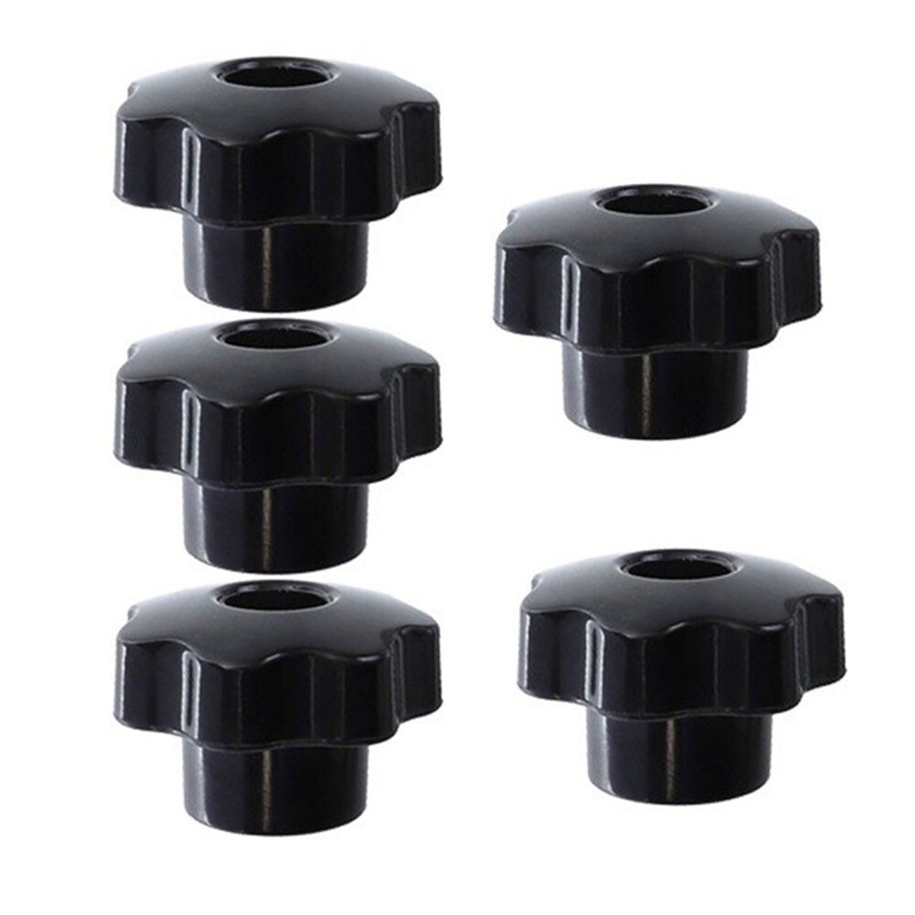 Adjustable M8 Female Threaded Knobs with Seven Star Shaped Head Set of