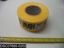 QTY 4: Agent 3" x 500' Yellow "CAUTION" Reinforced Hazard Warning Barricade Tape