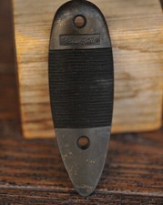 Remington 12ga Shotgun Black Plastic Buttplate Vintage