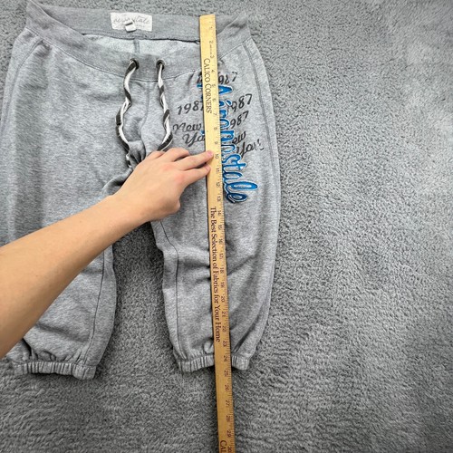Youth's Vintage Y2K Aeropostale Gray Drawstring Joggers Size S Small - Picture 4 of 14
