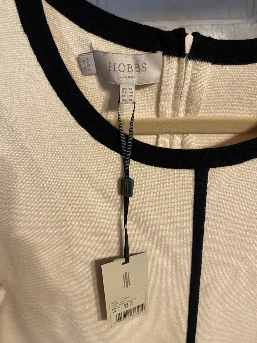 Hobbs London::ワンピース:UK10[RESALE] NWT NEW HOBBS LONDON CREAM BLACK DRESS SIZE 10 | eBay
