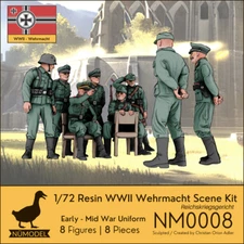 NUMODEL NM0008 | 1/72 Resin WWII Wehrmacht Scene Kit"Reichskriegsgeriecht" | 8pc